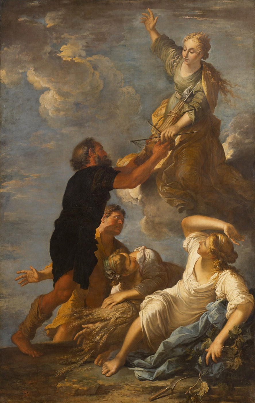 サルヴァトール・ローザ『アストライア、地上を去る』(クンストヒストリシェス美術館ウィーン、1665年頃)