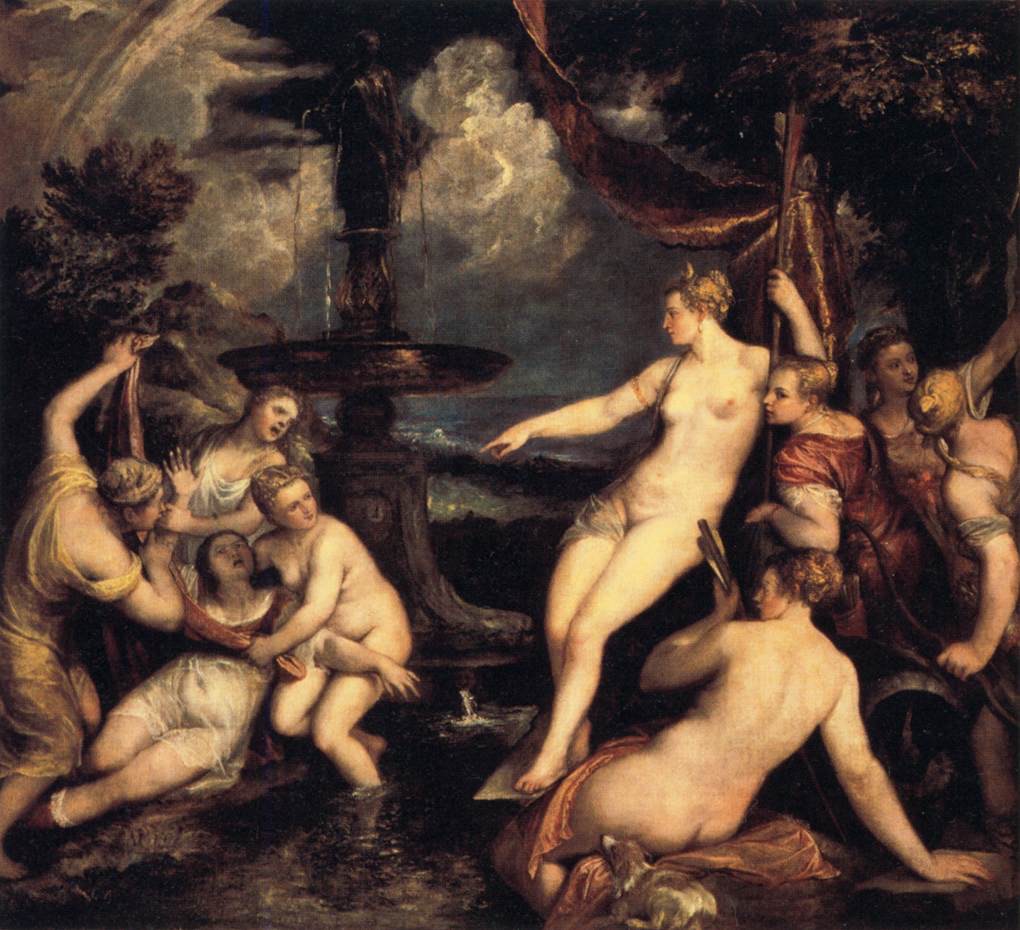 ティツィアーノ『ディアナとカリスト』(クンストヒストリシェス美術館、1556年-1559年頃)