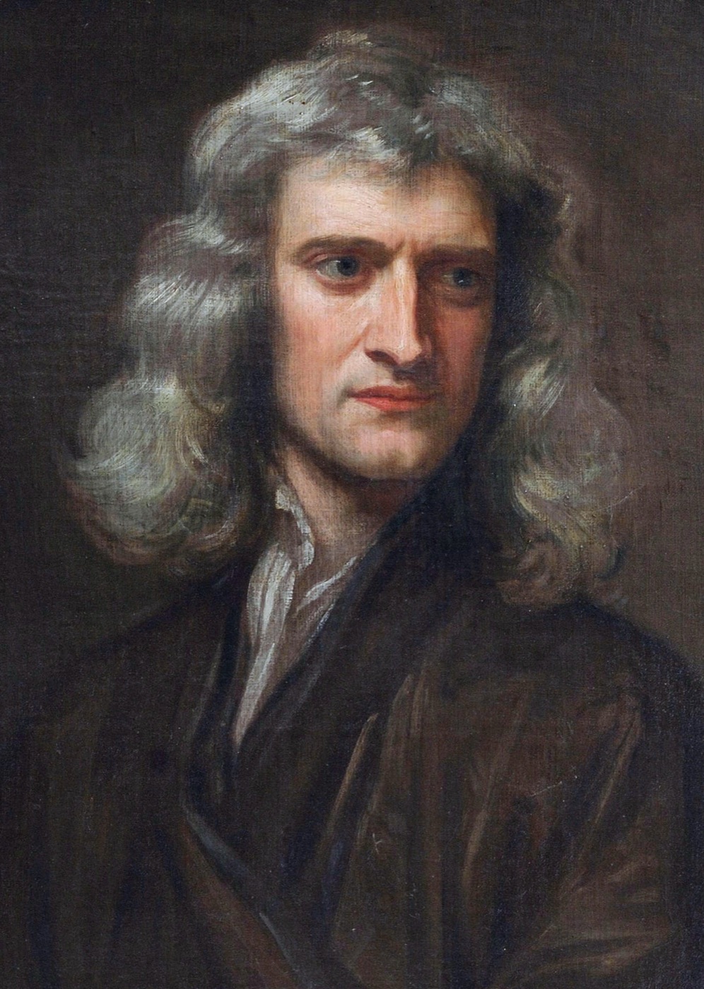 ゴドフリー・ネラー（の原画に基づく模写）によるアイザック・ニュートン肖像画(1689年)