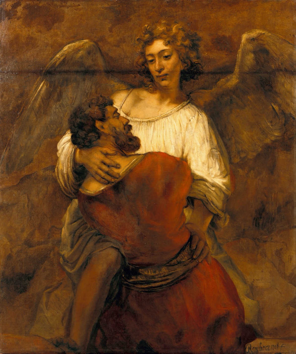 レンブラント『ヤコブと天使の格闘』(1659年頃)