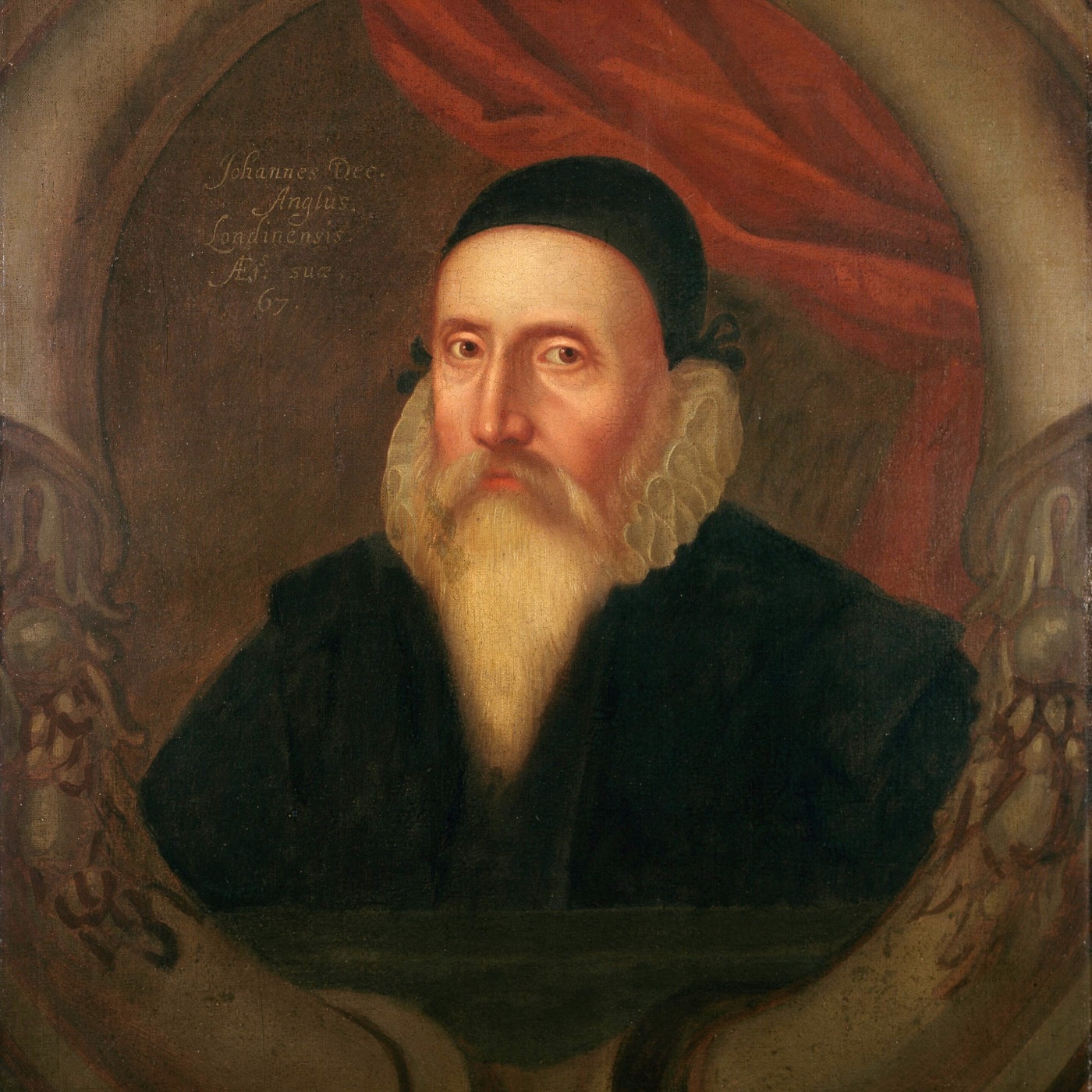 ジョン・ディーの肖像画(1594年頃、67歳時)