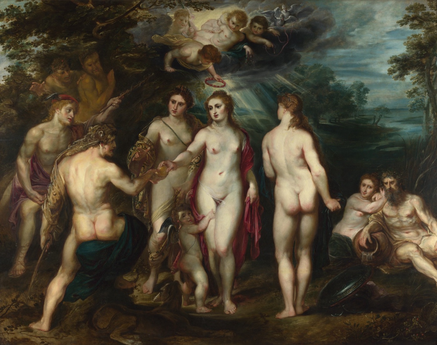 ルーベンス『パリスの審判』(ナショナル・ギャラリー ロンドン、1636年頃)