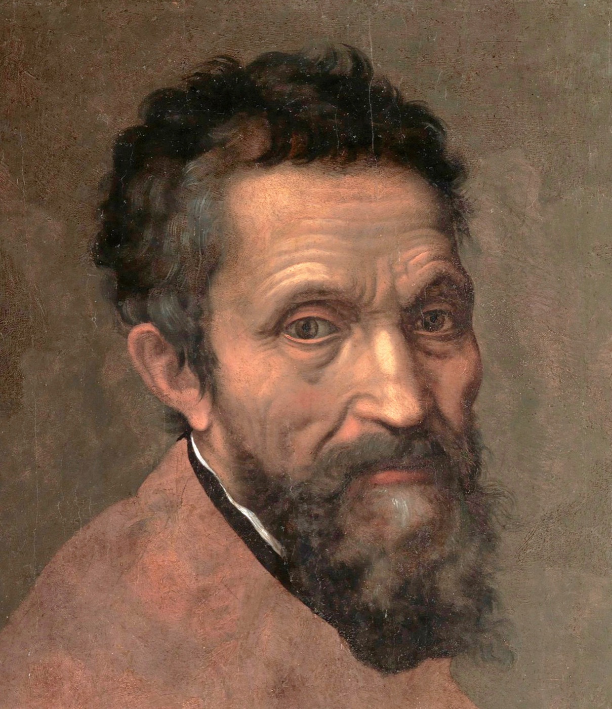 ダニエーレ・ダ・ヴォルテッラ(帰属)によるミケランジェロ・ブオナローティの肖像画(1545年頃)