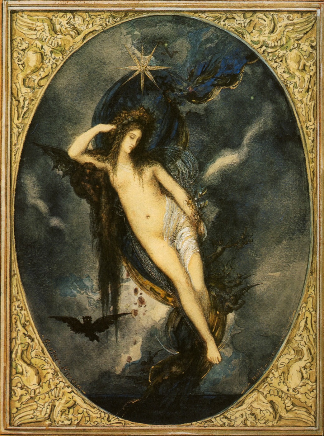 ギュスターヴ・モロー『ニュクス、夜の女神』(1880年)