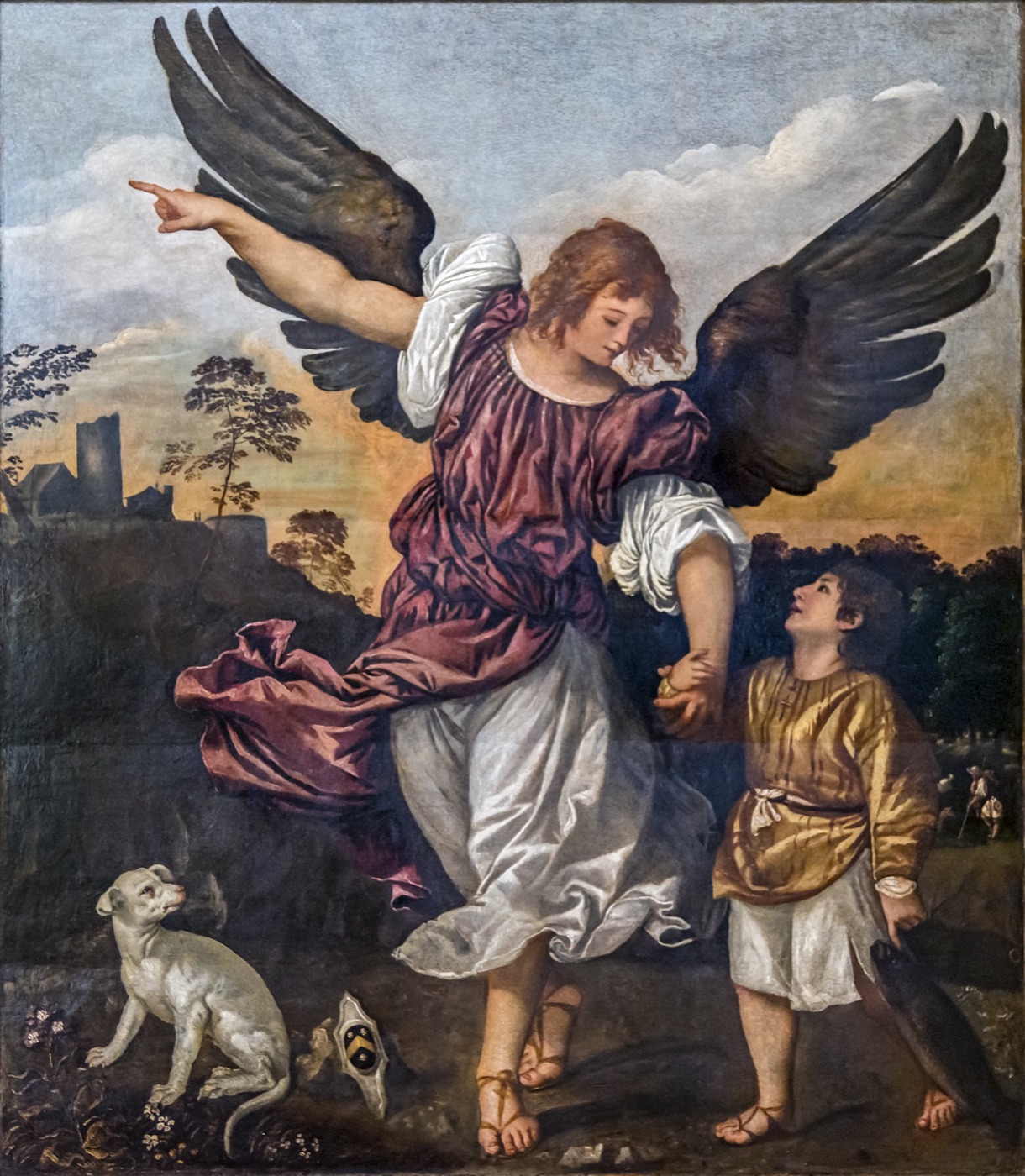 ティツィアーノ『大天使ラファエルとトビアス』(アカデミア美術館、ヴェネツィア、1512年-1514年頃)