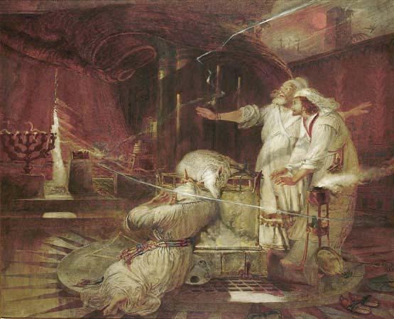 ウィリアム・ベル・スコット『神殿の帳が裂ける』(1869年)